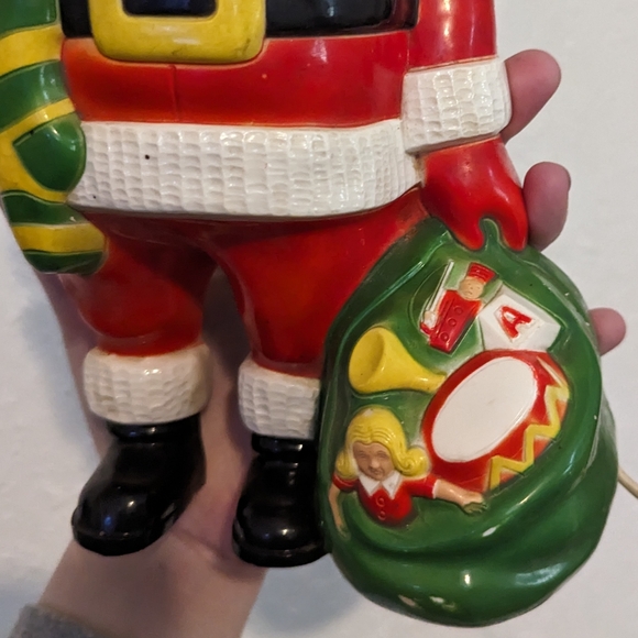 Vintage 1950s Santa Claus Paramount Wall Christmas Decor 50s Blow mold Holiday - Picture 5 of 11
